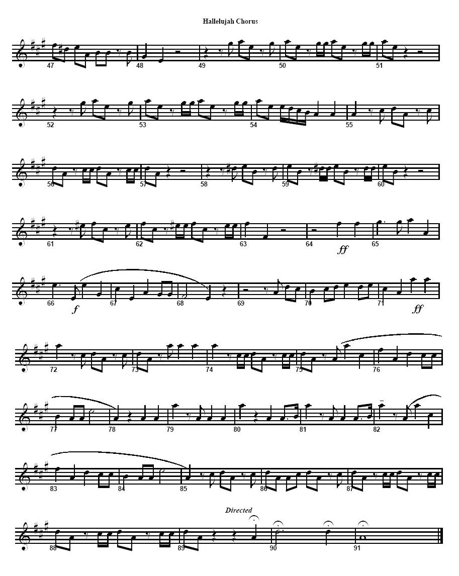 中国乐谱网——【萨克斯谱】HALLELUJAH CHORUS（哈利路亚）