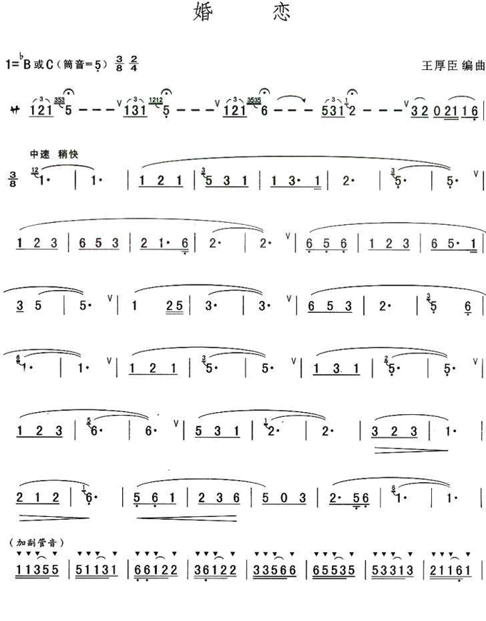 中国乐谱网——【葫芦丝】婚恋