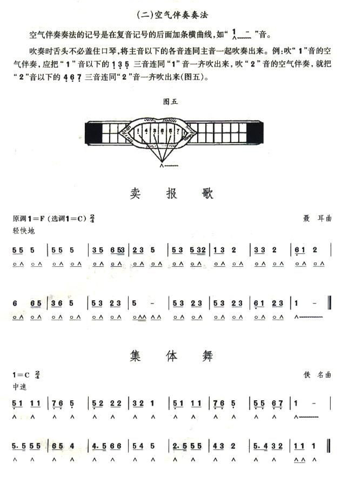 中乐谱网——【其他乐谱】考级四级曲目：卖报歌、集体舞